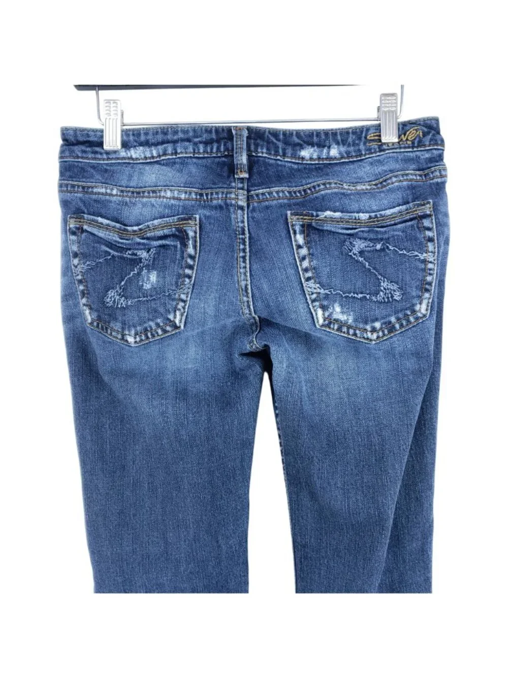 Silver Jeans Alex Bootcut Jeans Women's Size 28x31 Destroyed - Picture 4 of 7